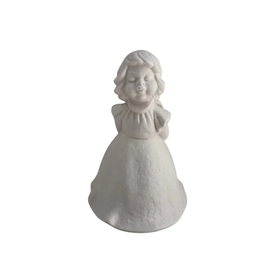 Bell Goebel Bisque Porcelain Girl W Germany Matte White Figure Vintage Decor